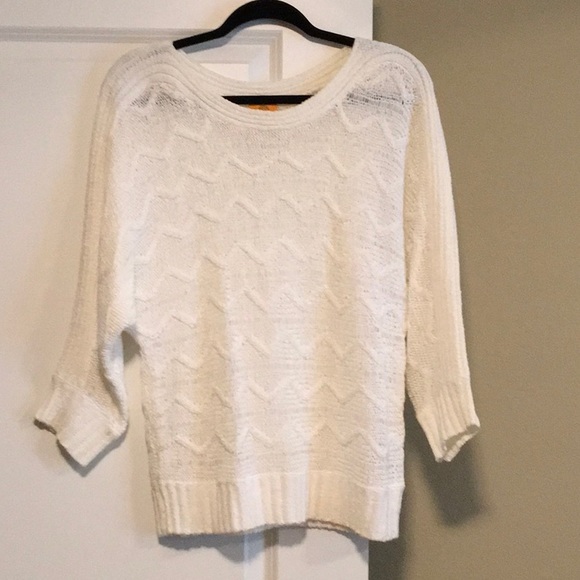 Jaxie's Unique Sweaters - 3/4 Sleeve Ivory Sweater